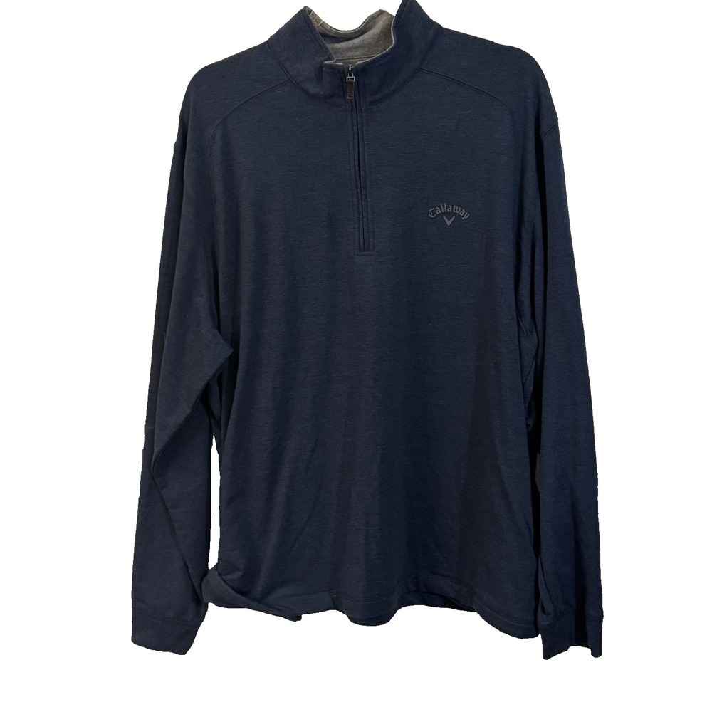 Callaway Pullover 1/4 Zip Long Sleeve Golf Pullover Blue Color Men's Size Large